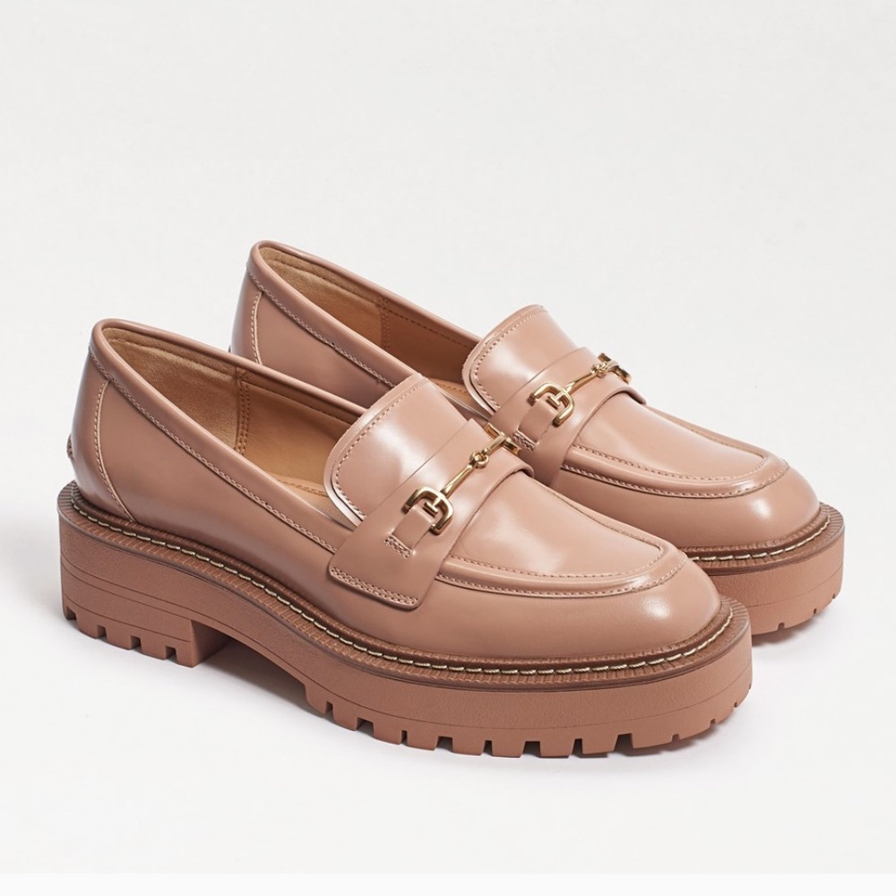 Sam Edelman Blush Pink Platform Lug Sole Loafers